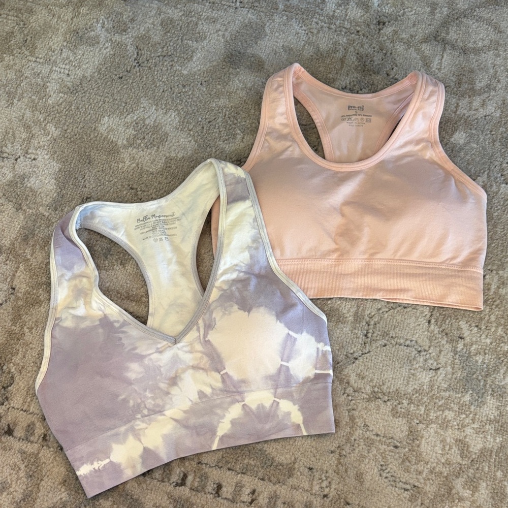 Tie-Dye and Pink Sports Bras